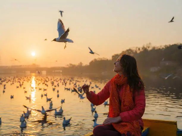 woman-looking-at-flock-of-migrat